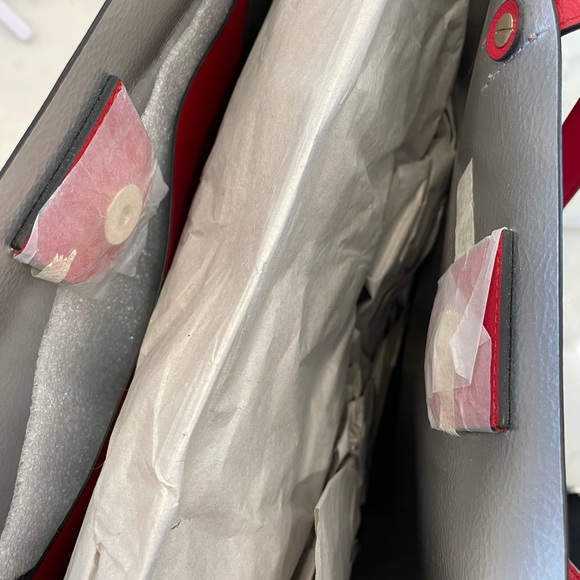 NWT Rebecca Minkoff Stella Leather Tote Bag Tomato / Red - Picture 10 of 14